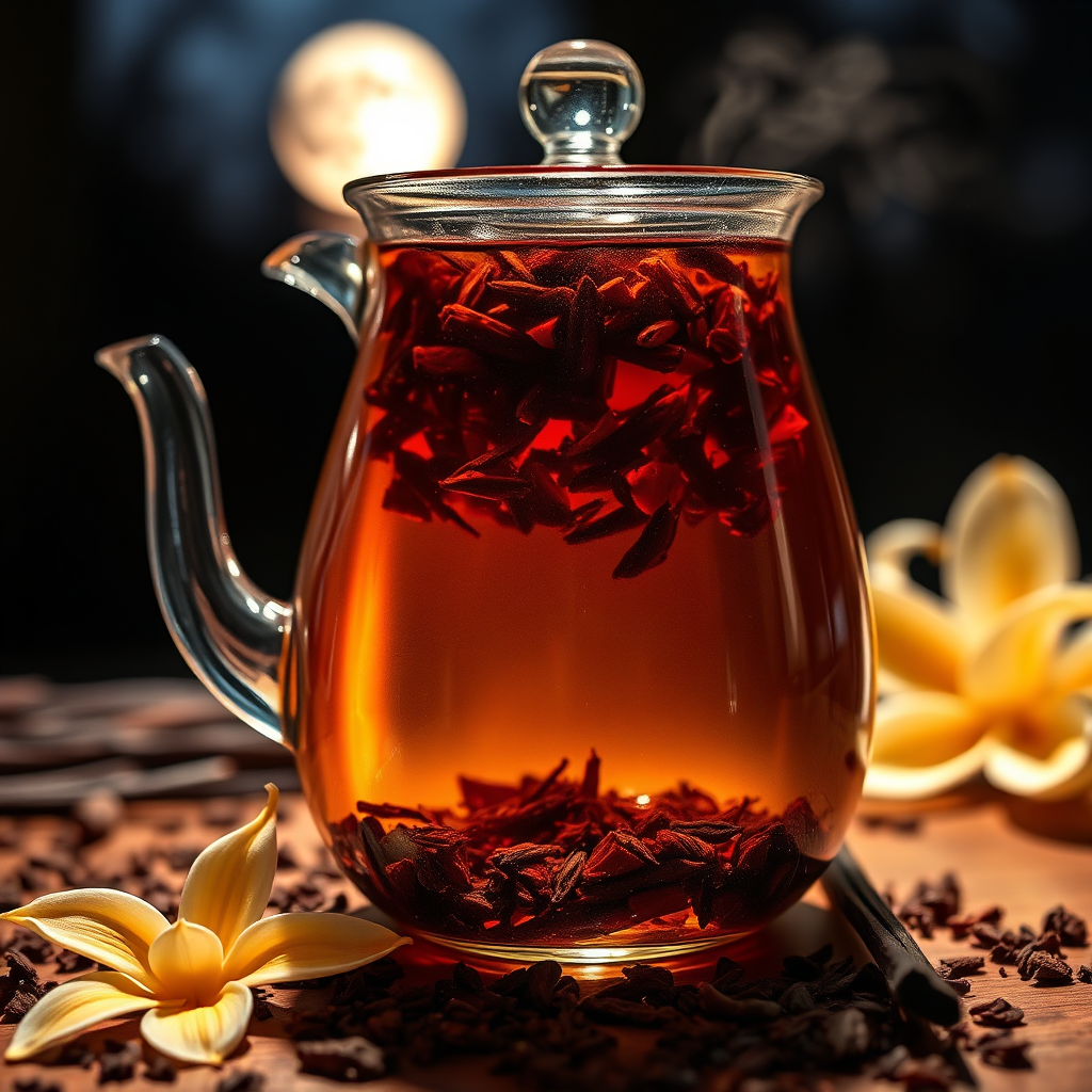 Rooibos infusion in a teapot