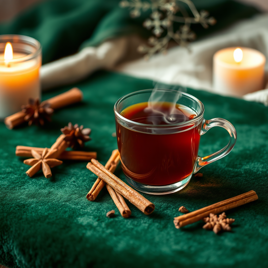 Winter steam tea