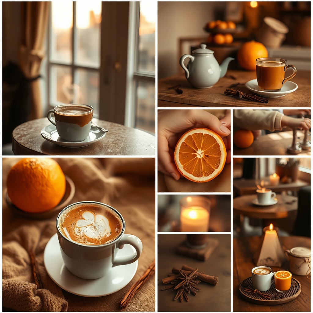 Cozy chai rituals with vanilla and orange aesthetics