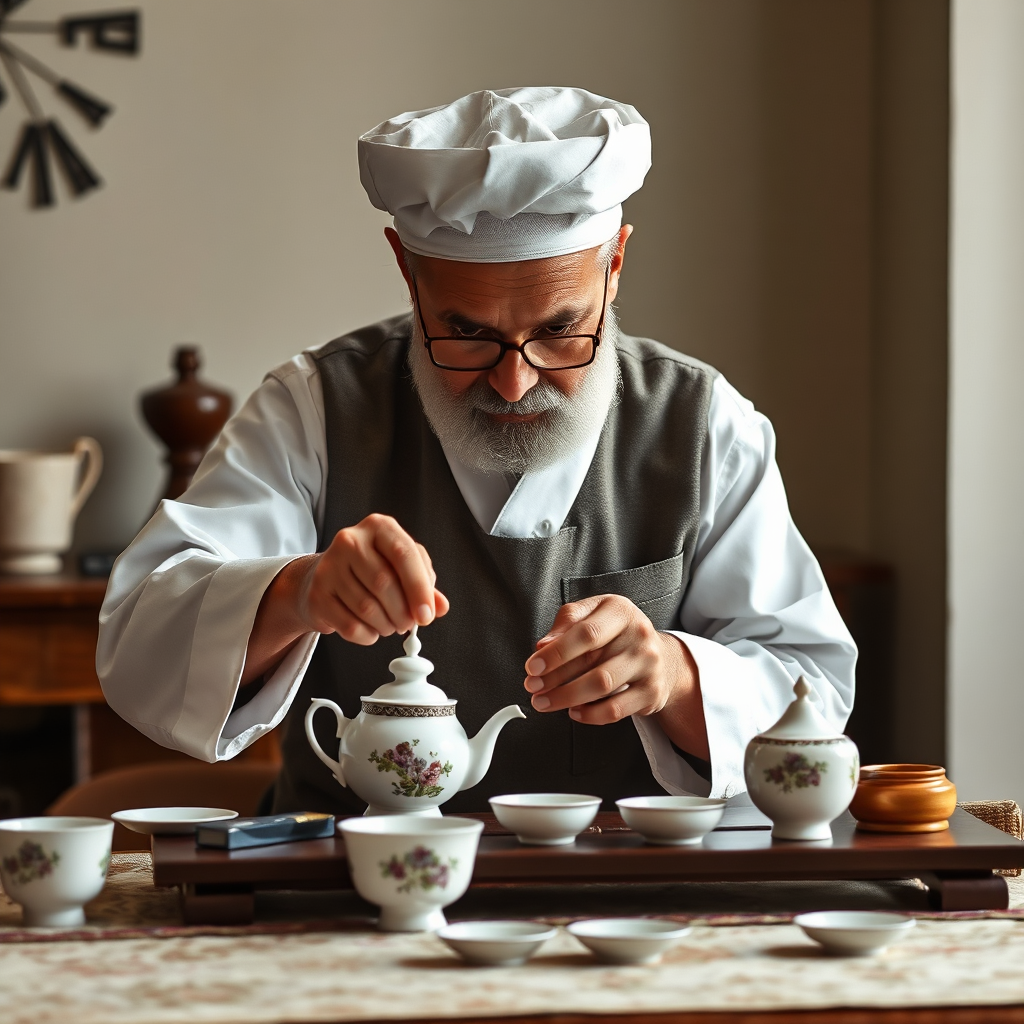 Tea artisan at work