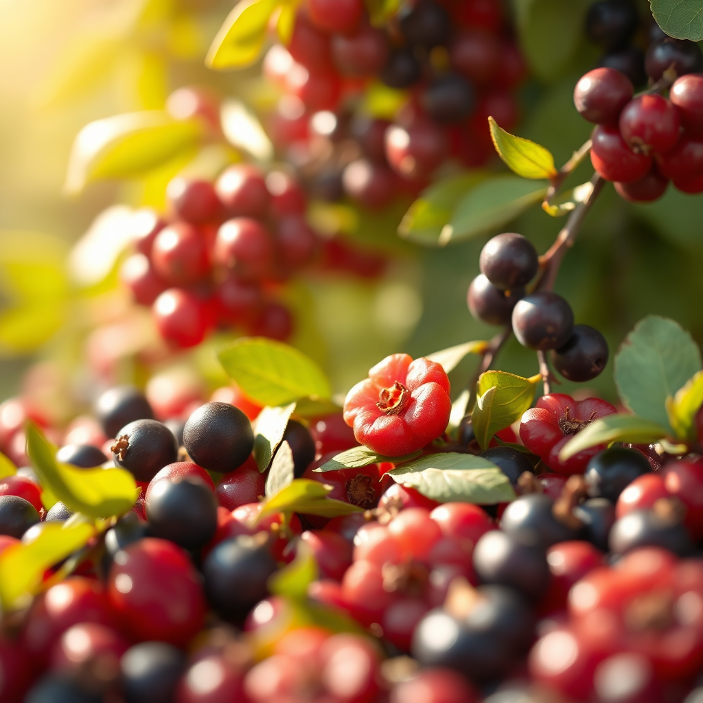 Berry medley and Pai Mu Tan white tea leaves