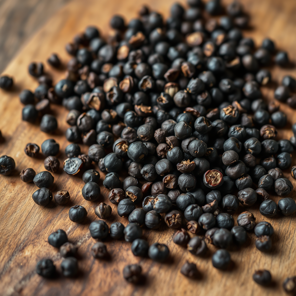 Black peppercorns