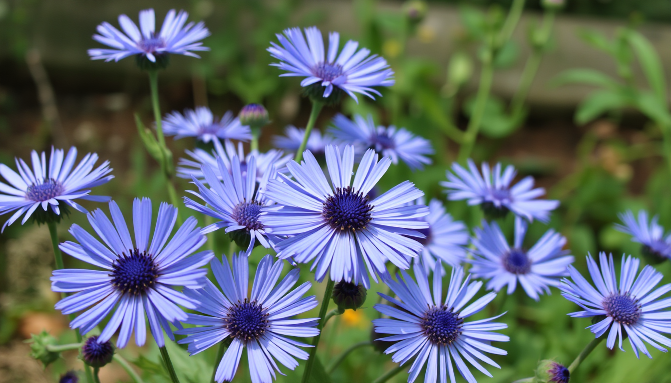 Blue cornflowers