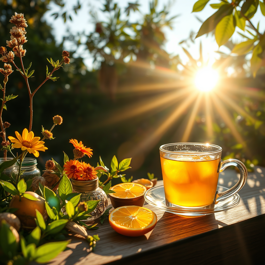 Bright citrus herbal tea