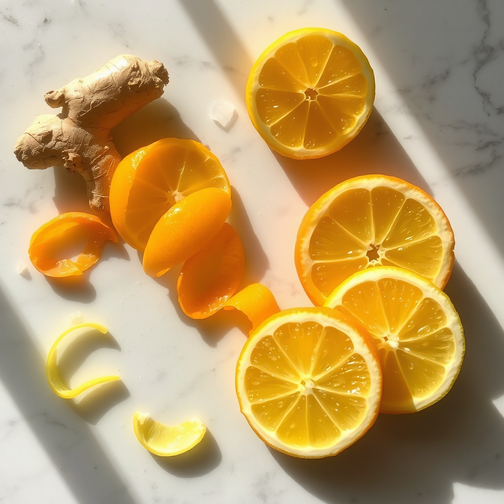Citrus preparation collage