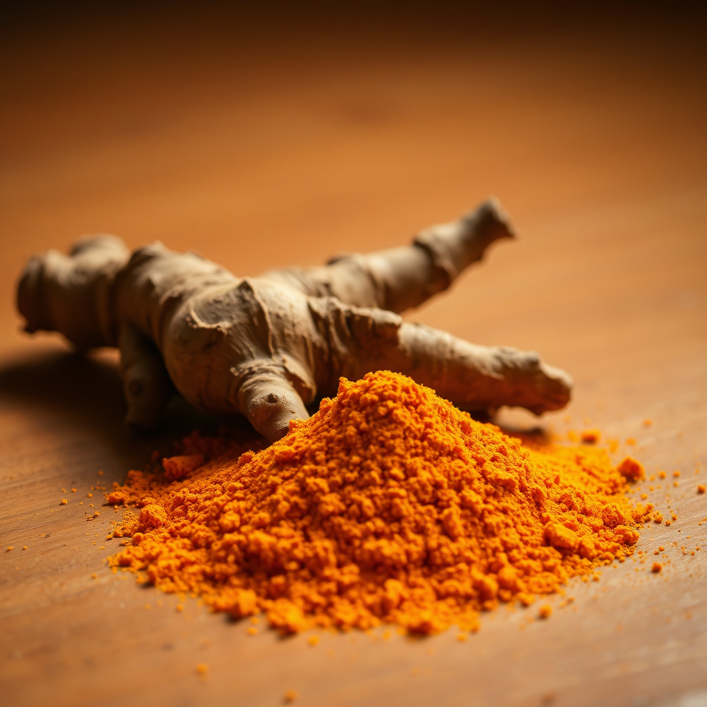 Turmeric root and powder