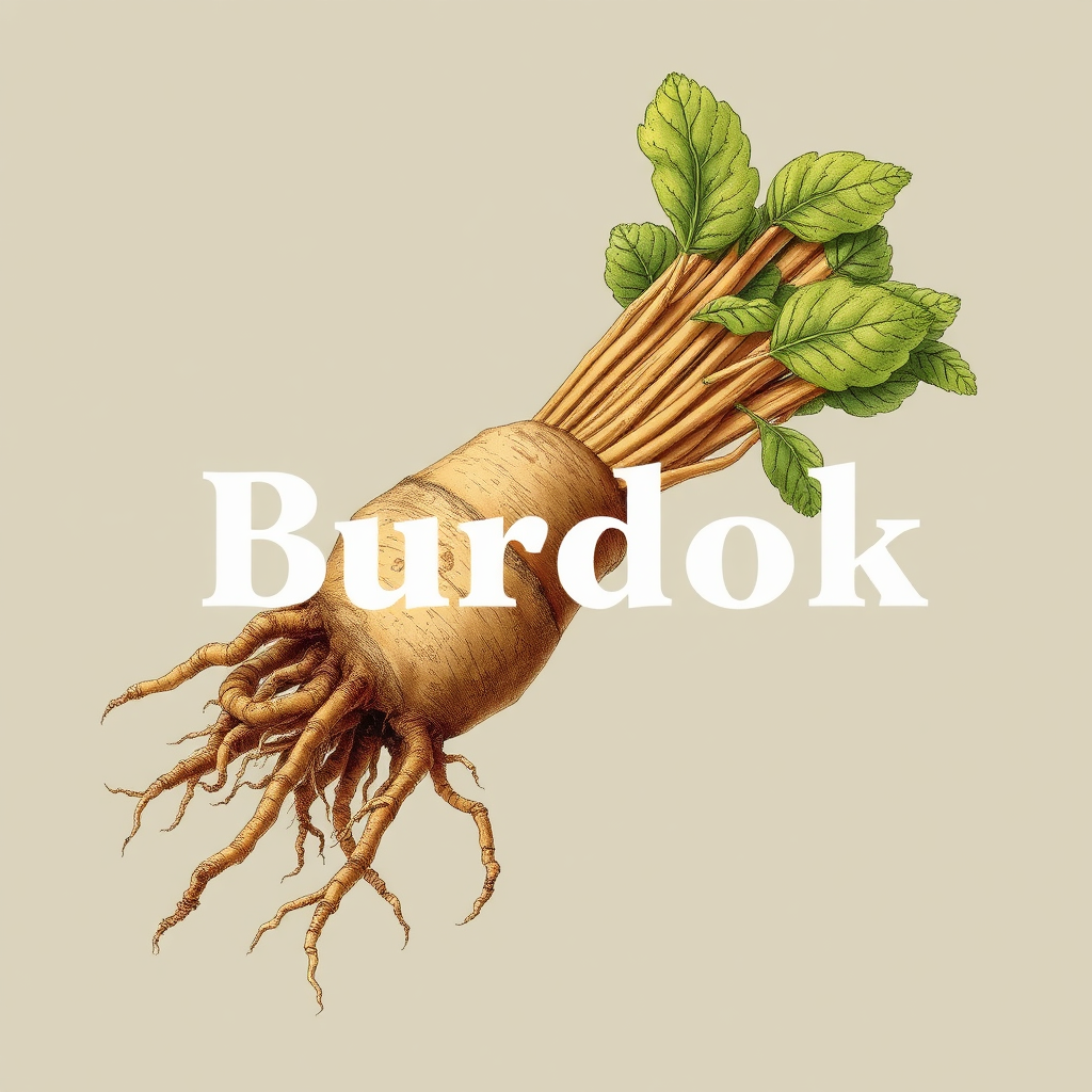 Burdock root illustration