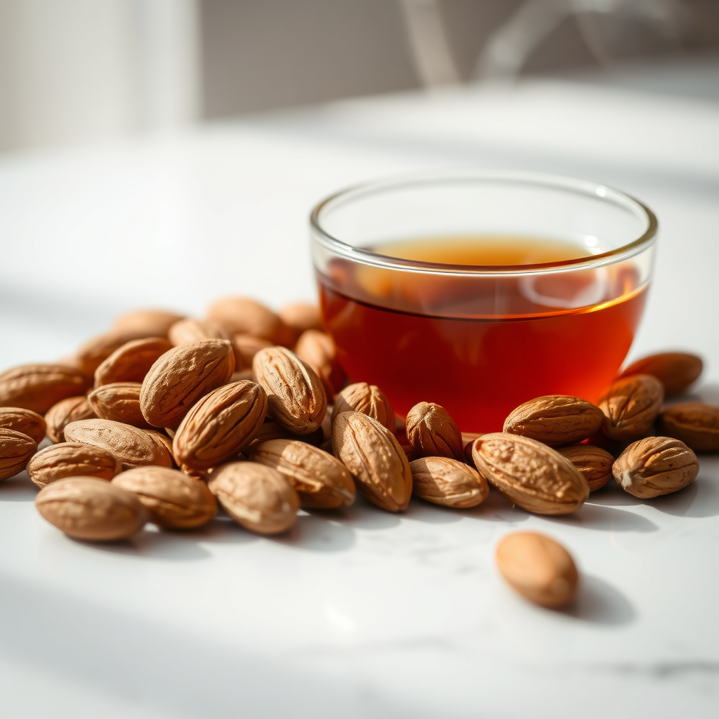 Roasted almonds and oolong visuals