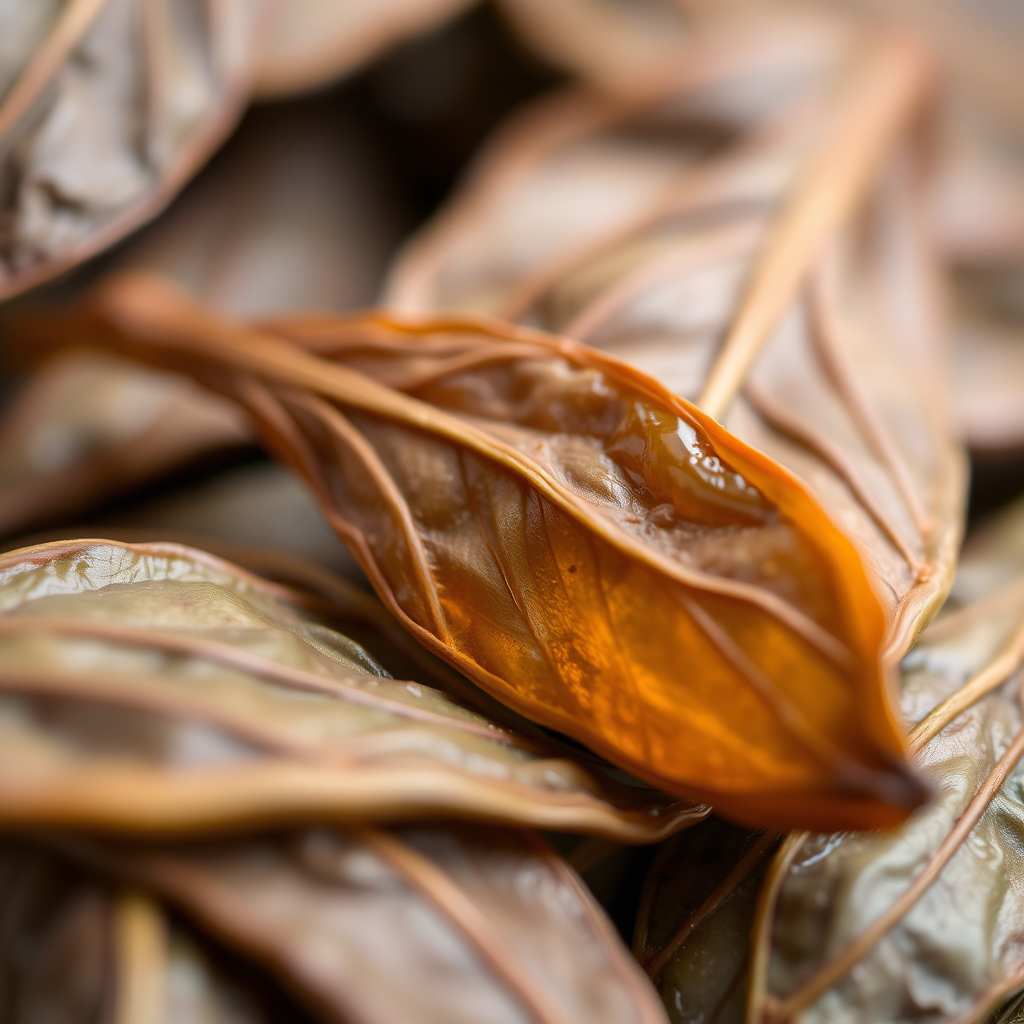 Taiwanese oolong leaves