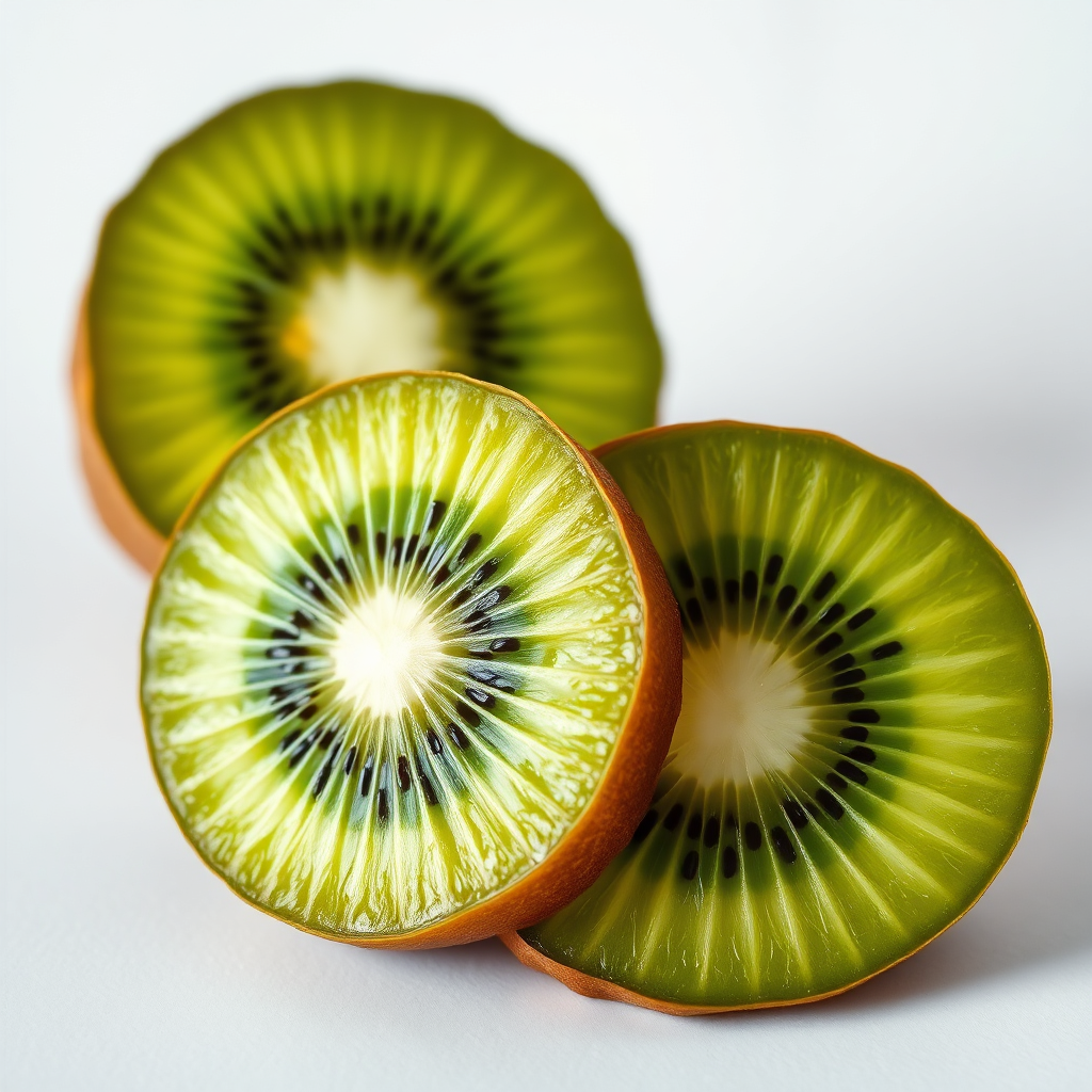 Fresh kiwi slices