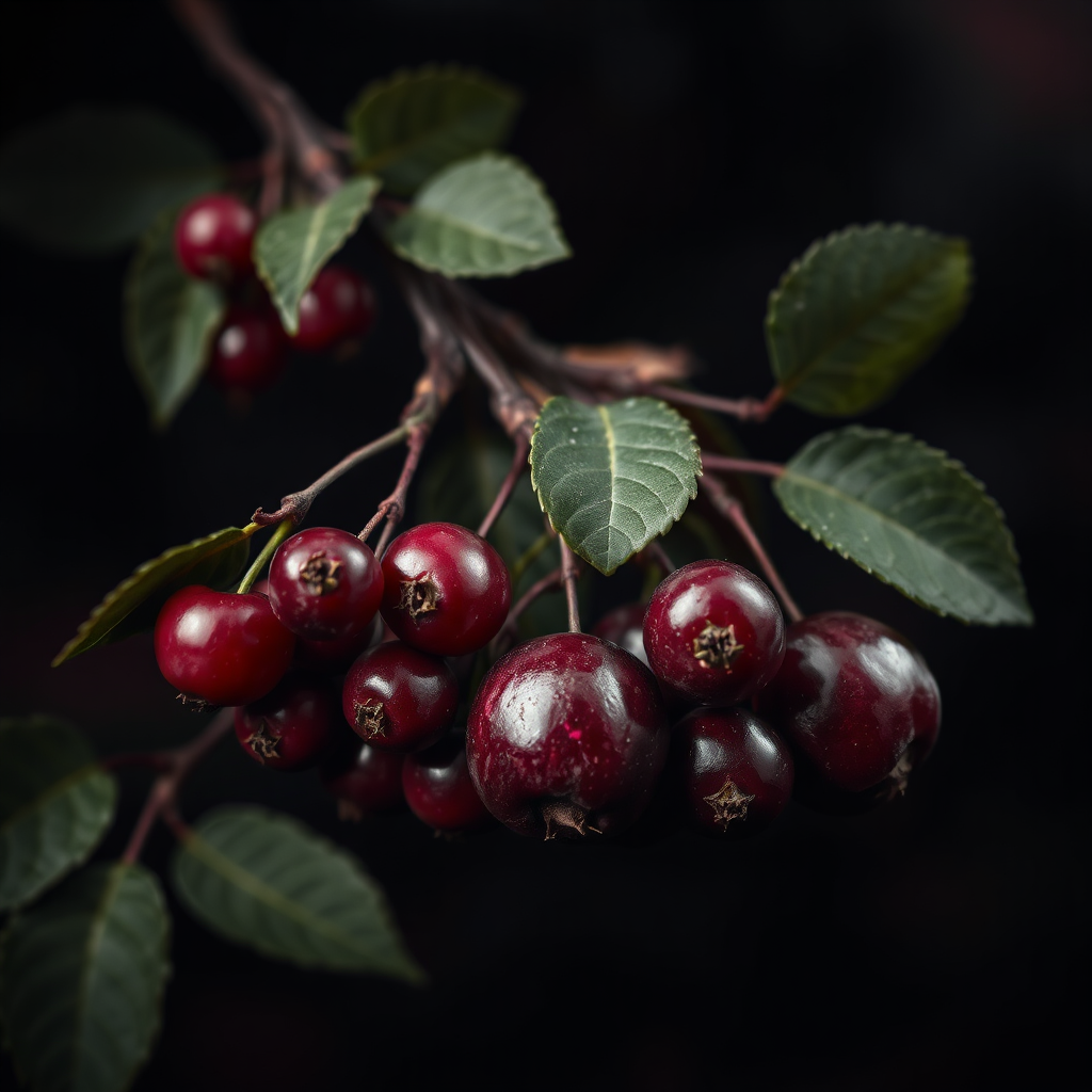 Elderberries with plum