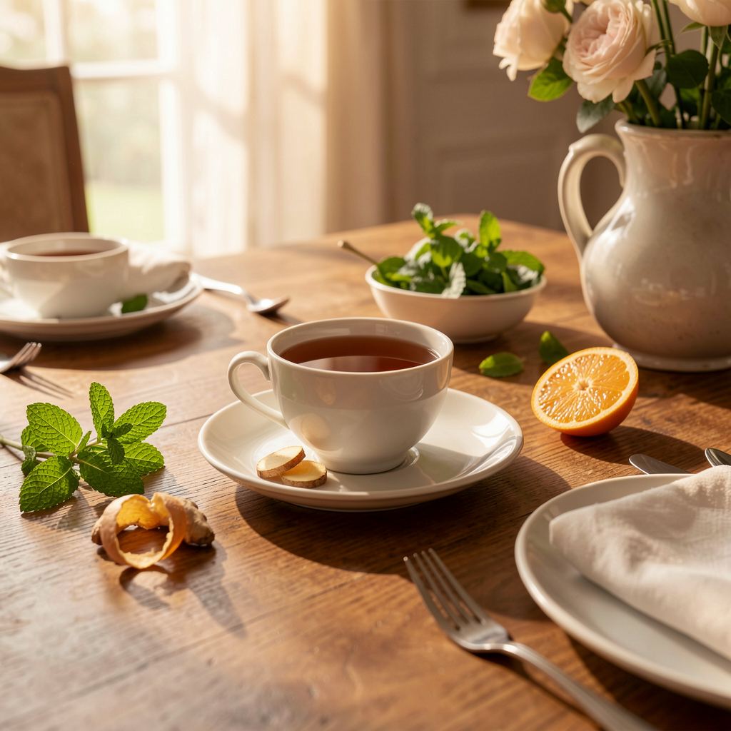 After meal ease tea setup