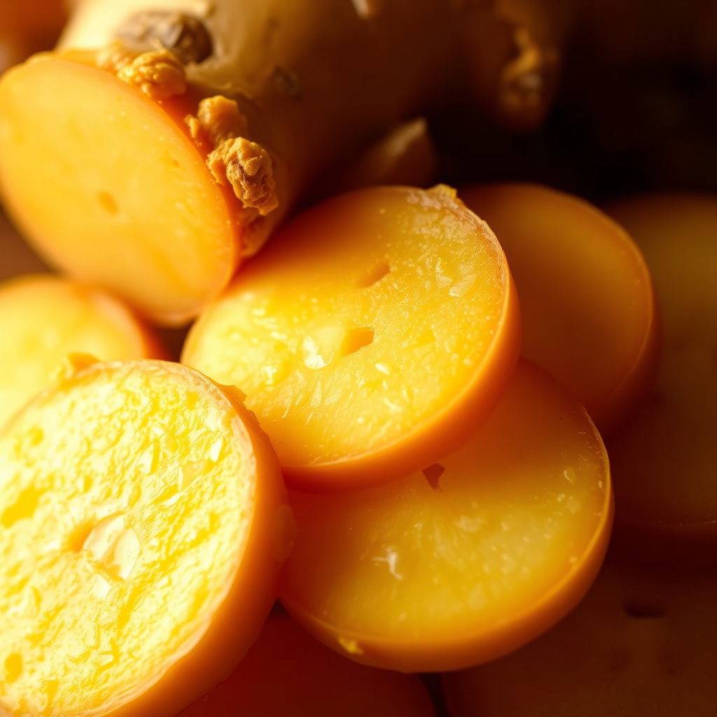 Ginger root slices