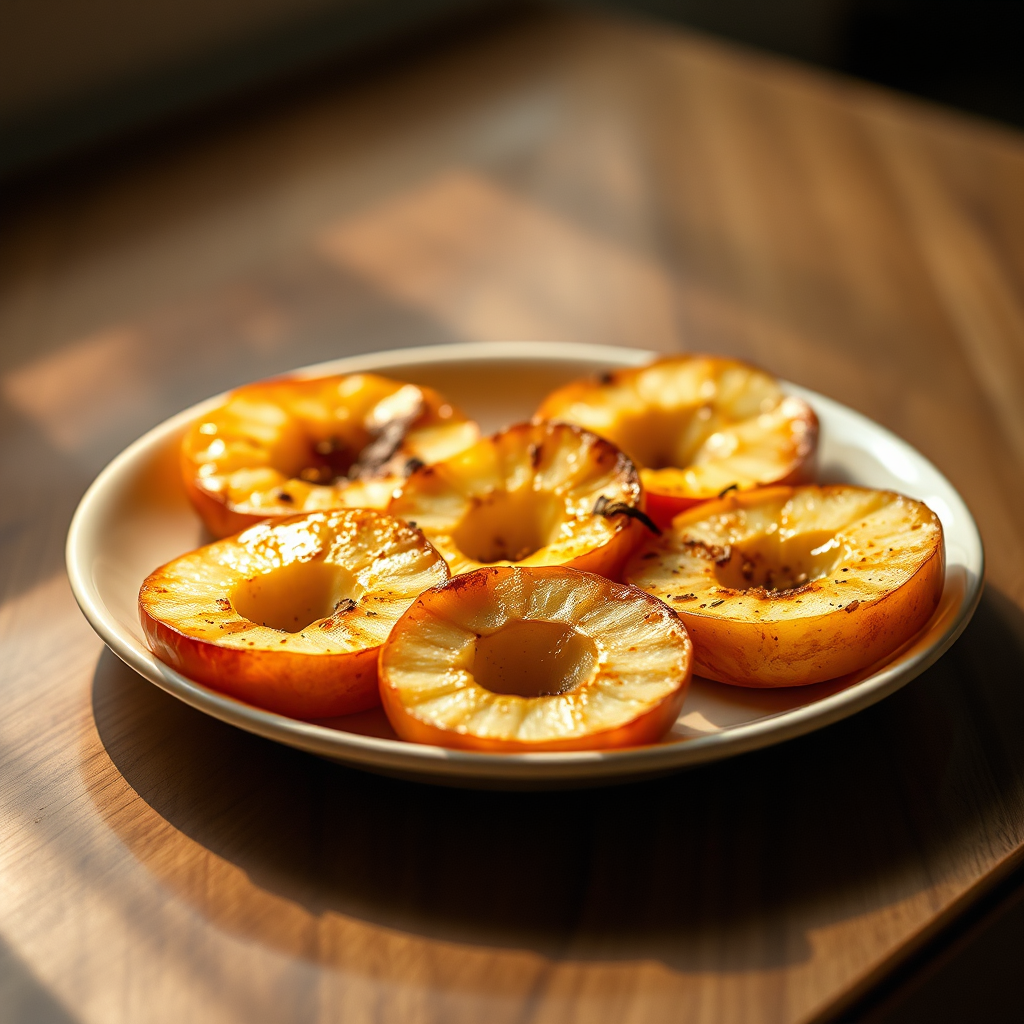 Golden baked apples