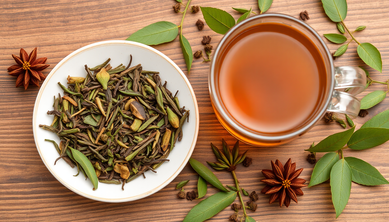 Green rooibos leaves