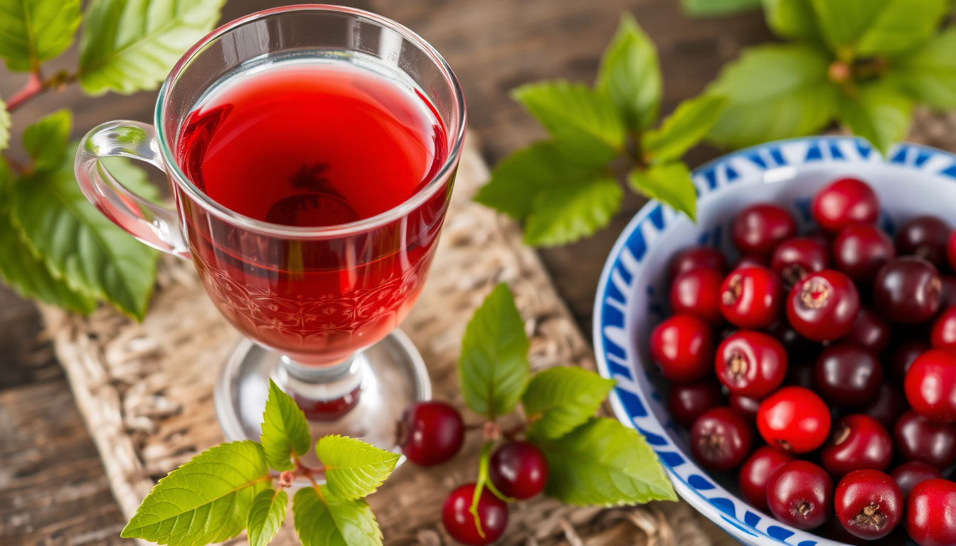 Cranberries and hibiscus tea ingredients