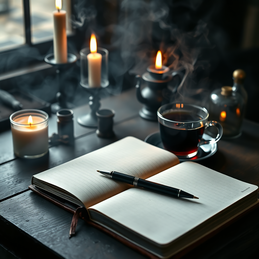 Journal and tea ritual