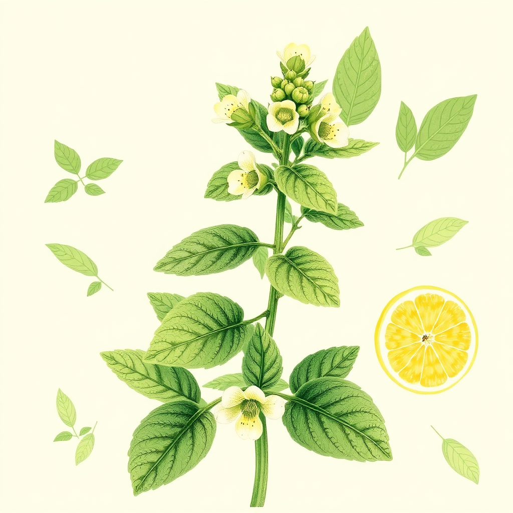 Lemon balm illustration