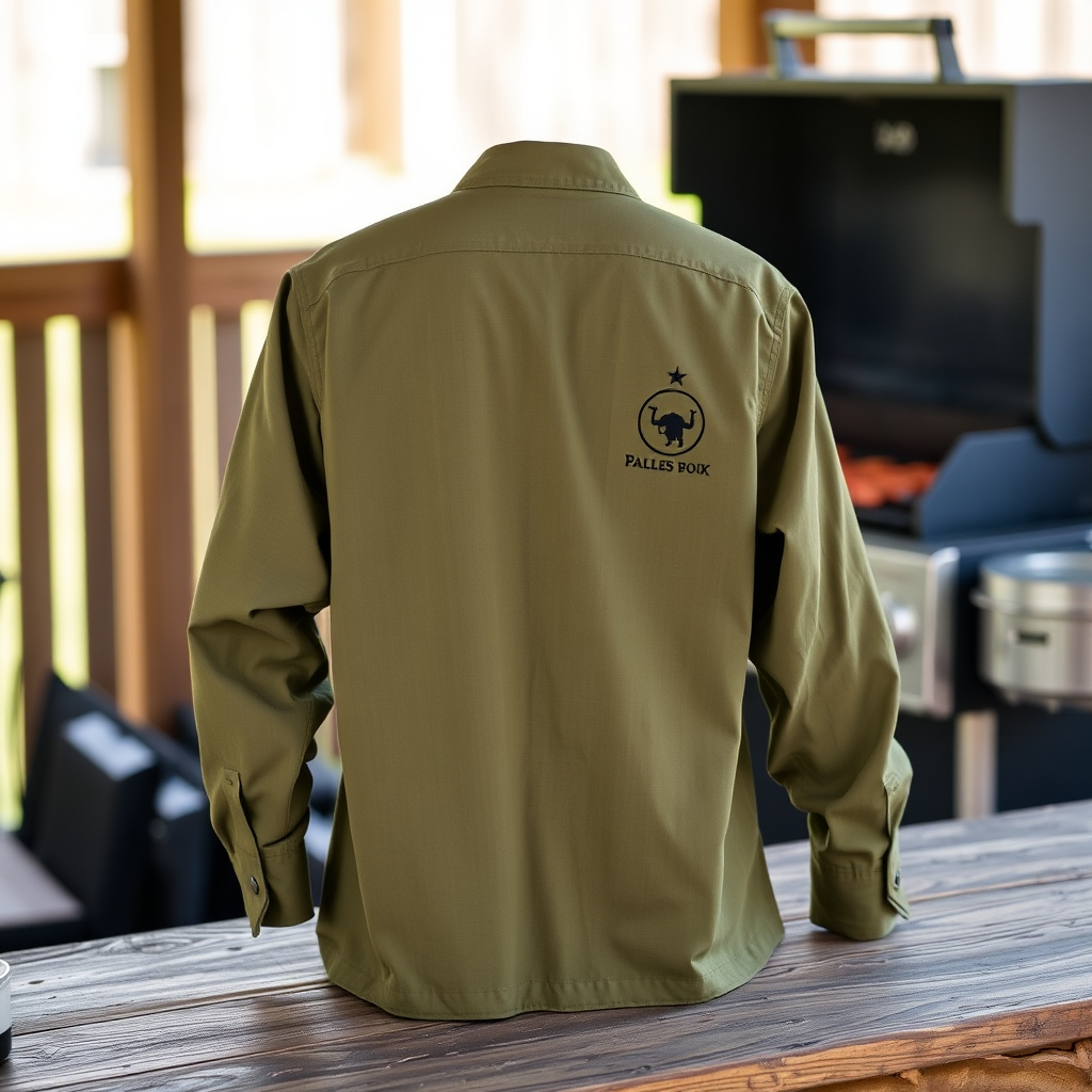 Olive green grilling shirt