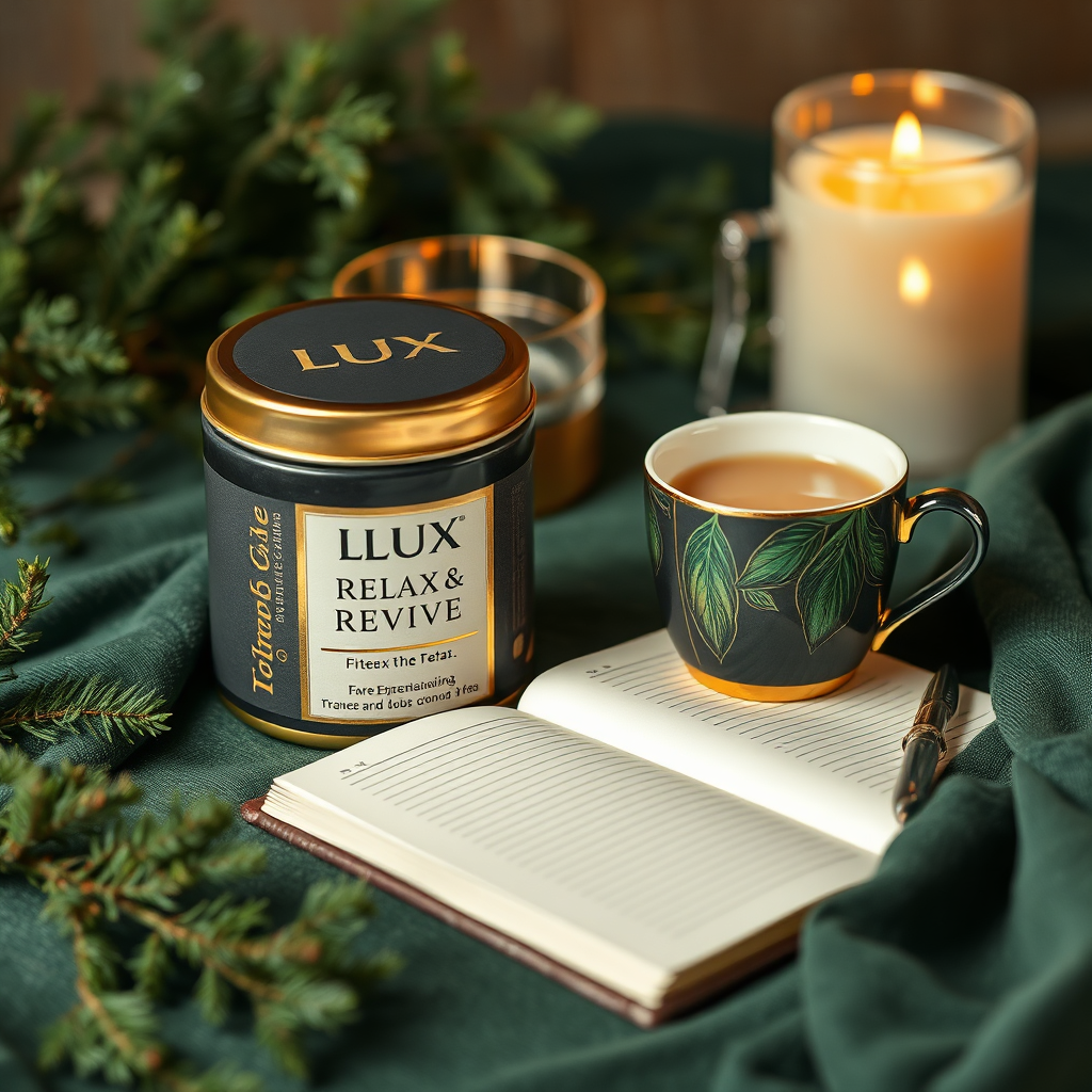 Relax & Revive packaging mockup