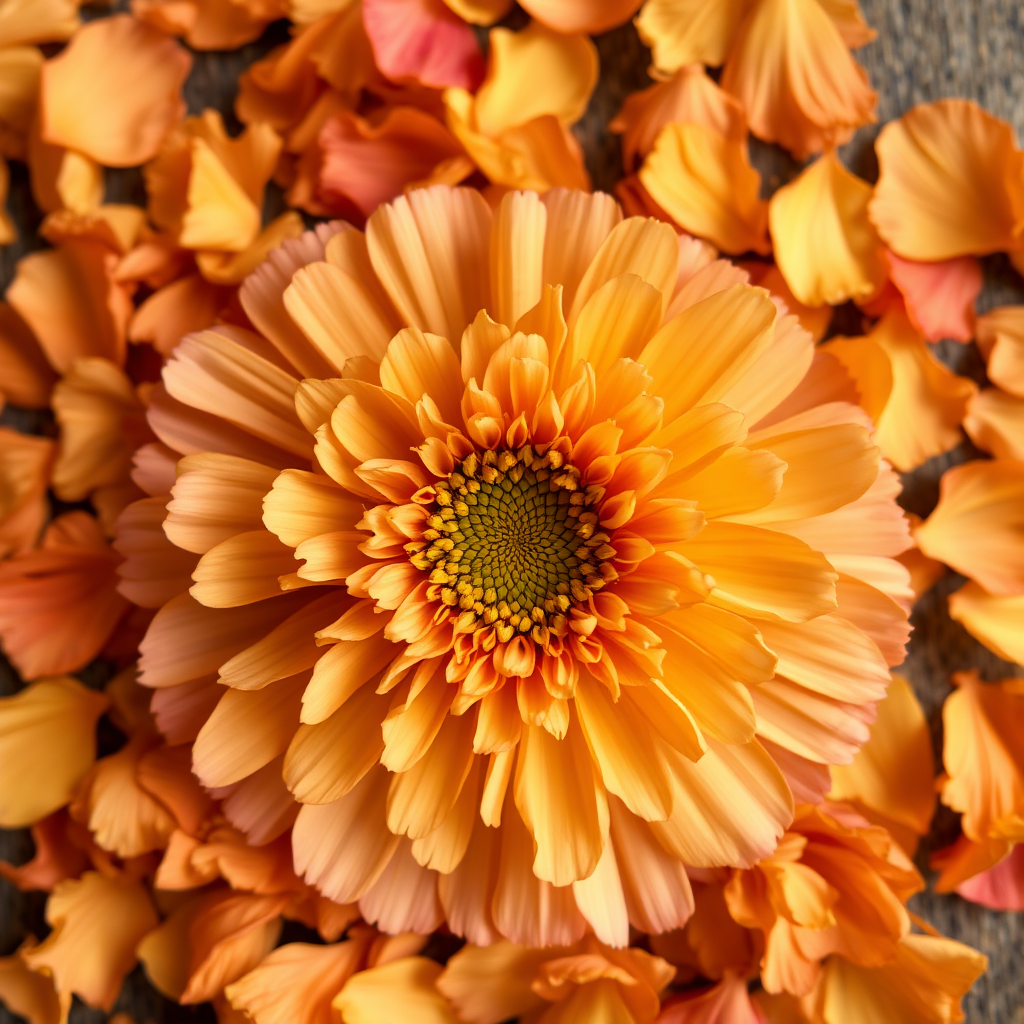 Marigold and fruit