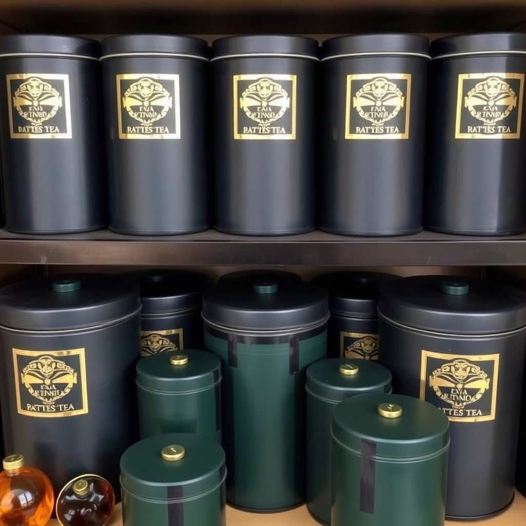 Premium tea tins collection