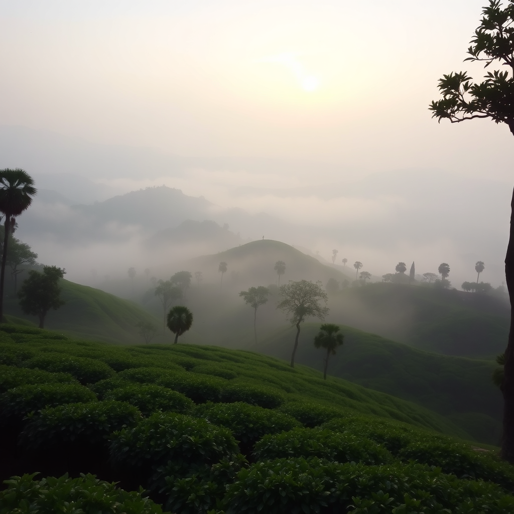 Misty mountains