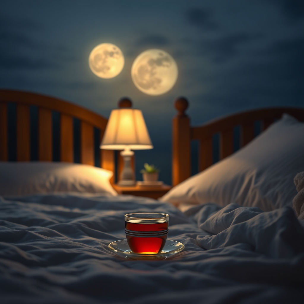 Moonlit sleep scene