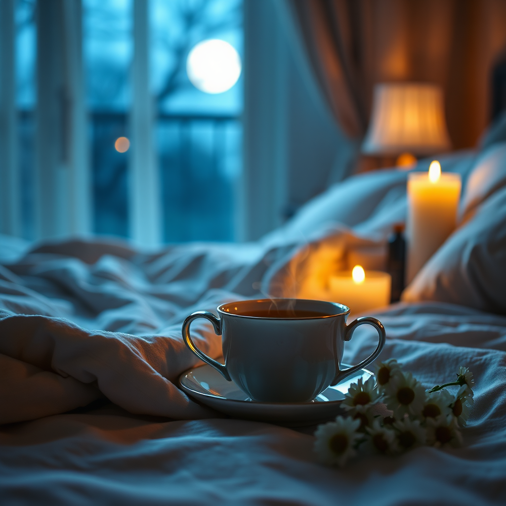 Nighttime tea ritual visuals 1