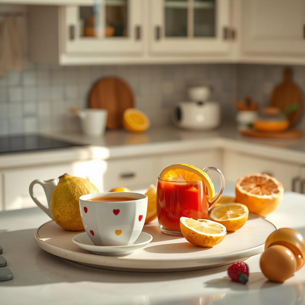 Pastel lifestyle tea setup