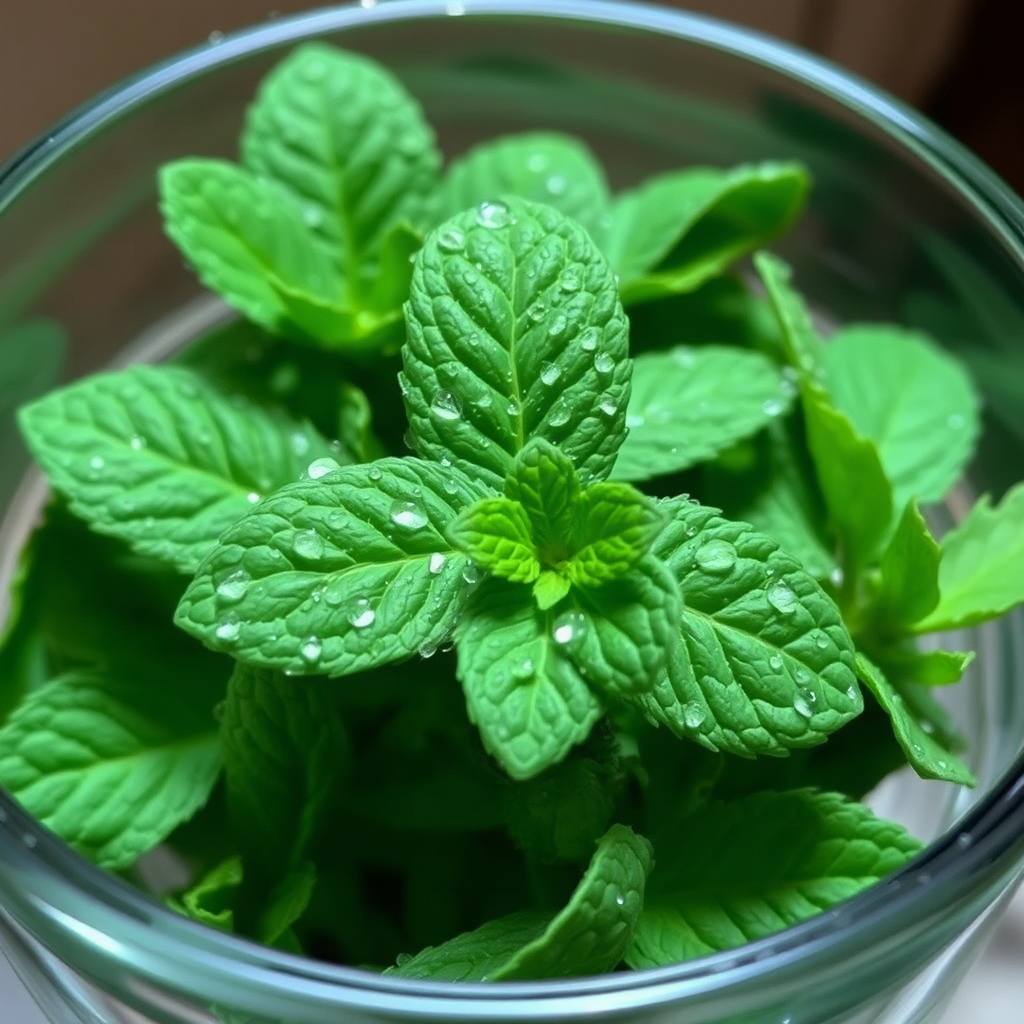 Peppermint leaves visual