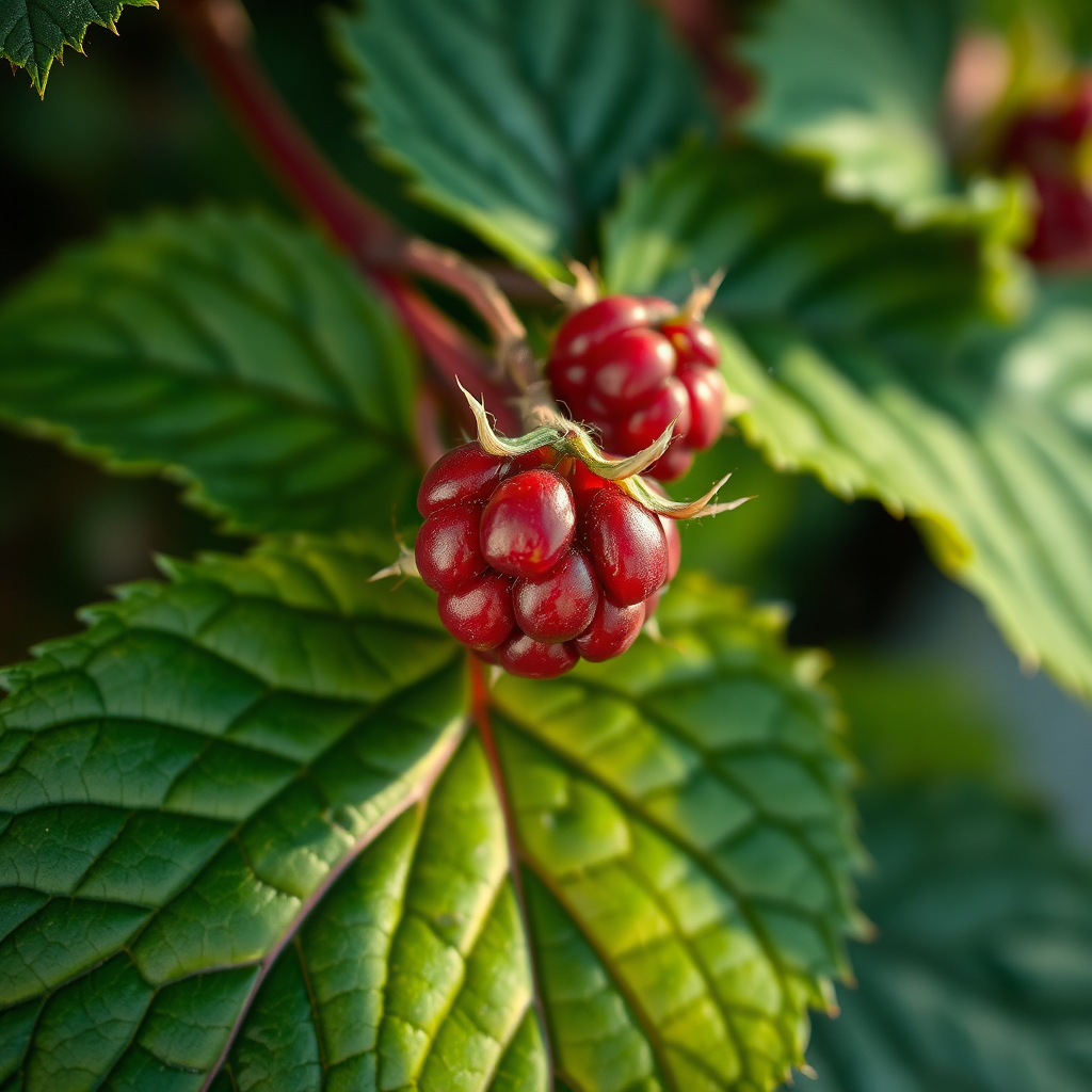 Raspberry Leaves Texture