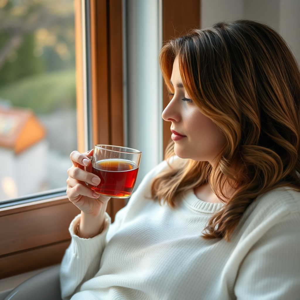 Calm ritual by window