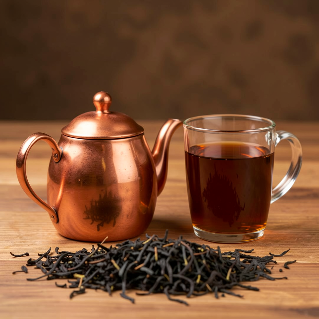 Black tea photography