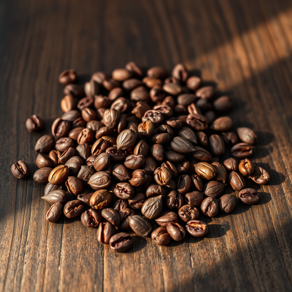 Cocoa nibs close-up