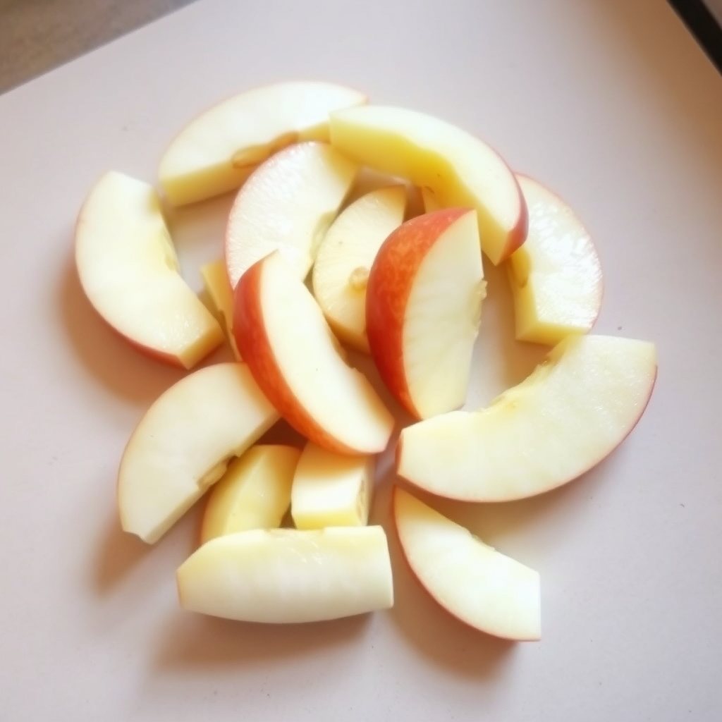Apple pieces visual