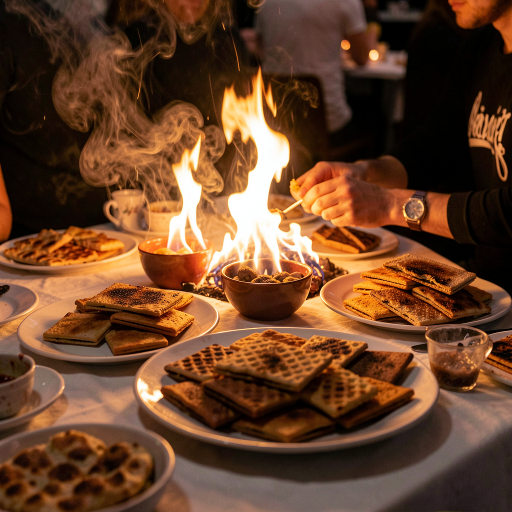 Smoky S'mores table