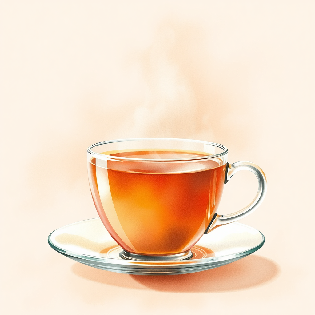 Steam with pastel peach tones