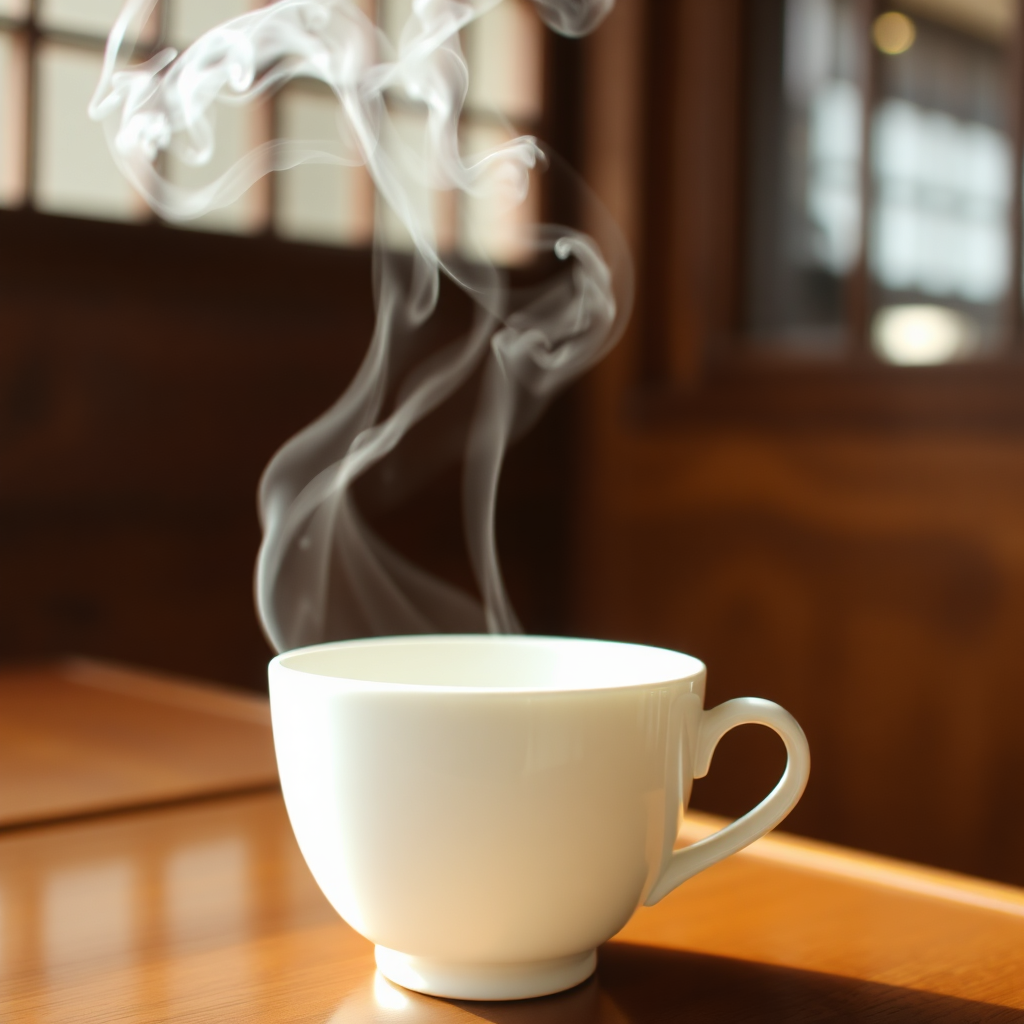 Steam and teaware ambiance