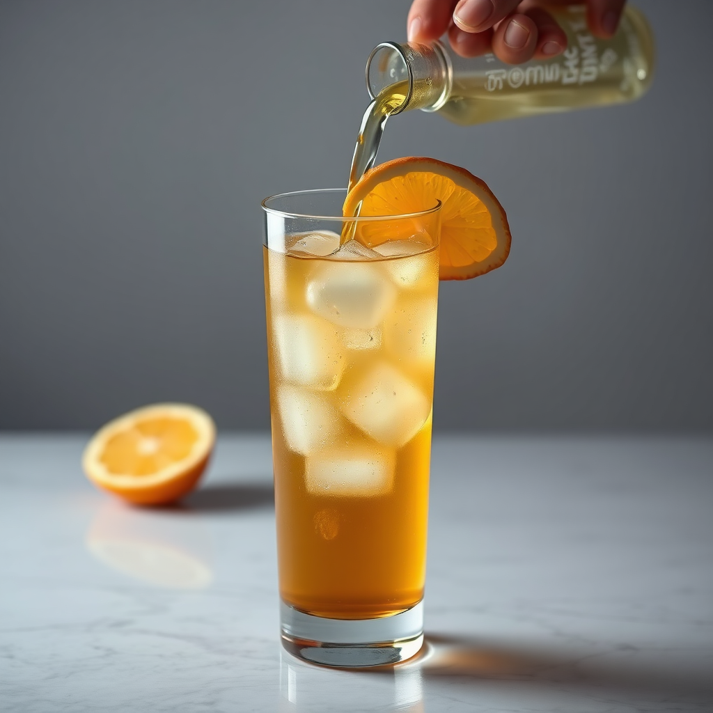 Iced tea pour