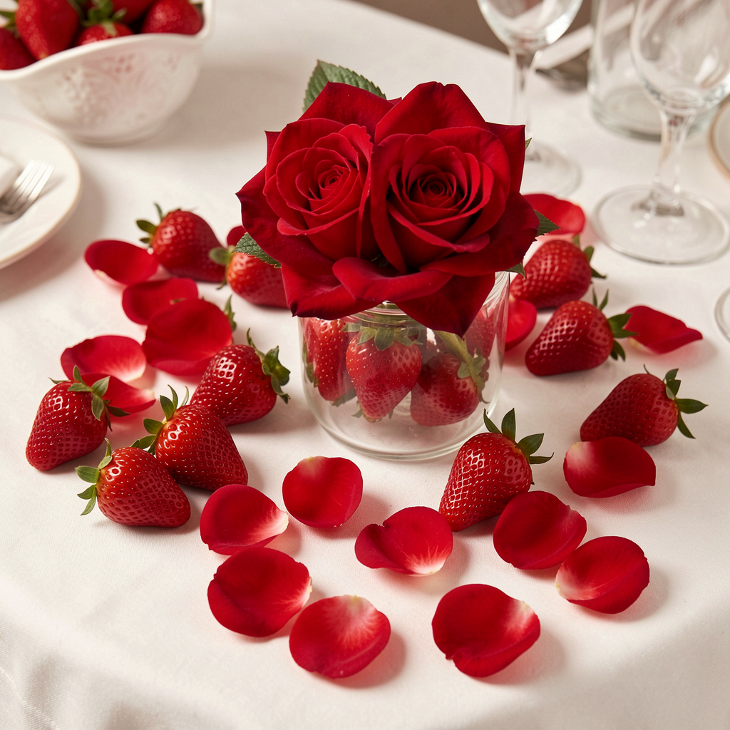 Strawberry Rose table