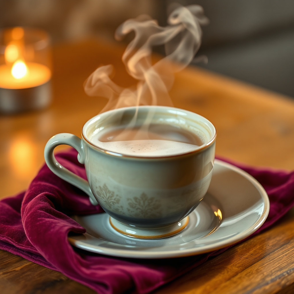 Steaming chai tea