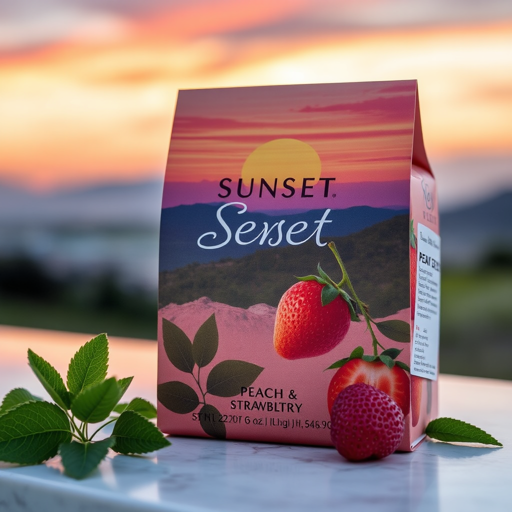 Sunset Sereni-Tea packaging