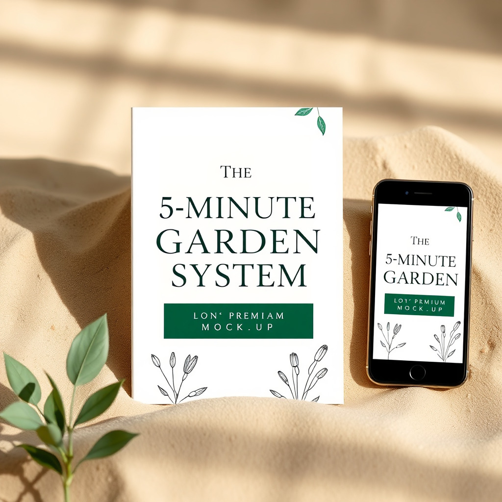 5-Minute Garden System digital product mockup