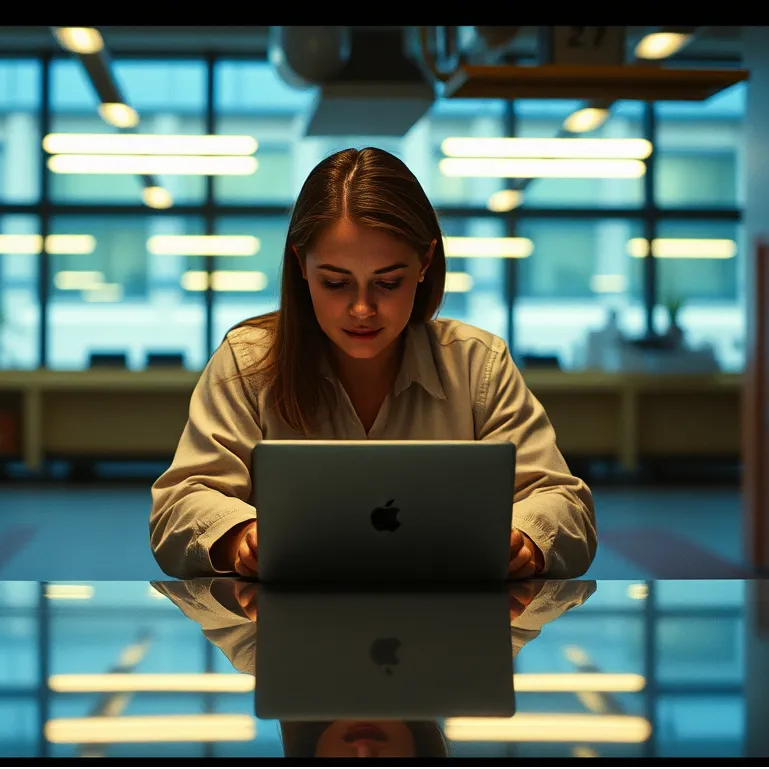 A modern, sleek computer interface with a single, prominent 'Repair Credit' button. The user clicks it with an expression of awe as the background shows credit scores and financial documents rapidly improving. The scene should convey simplicity and ease of use with bright, inviting colors.