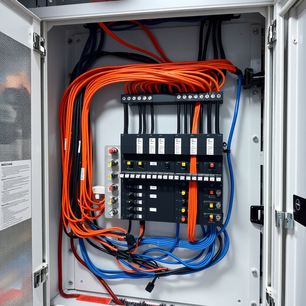 Commercial electrical panel with new wiring