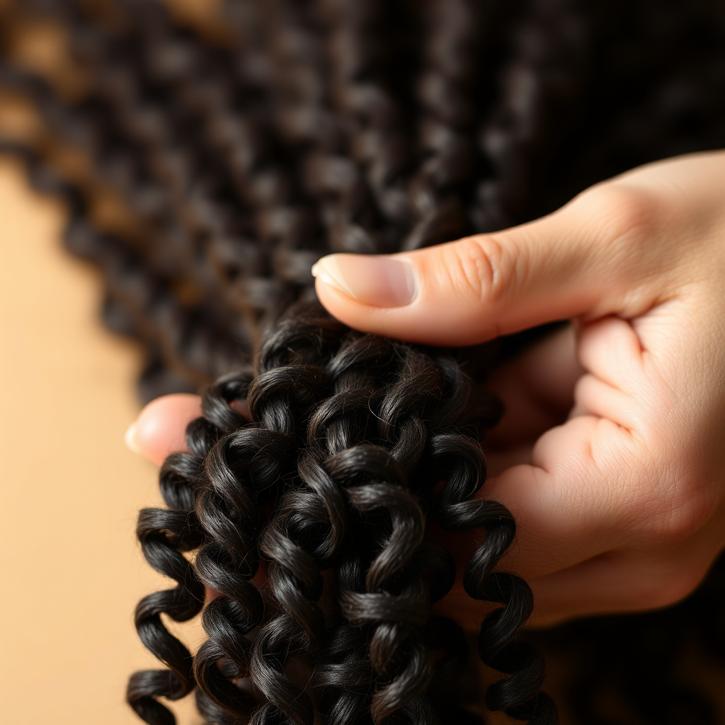 Close up of hair texture