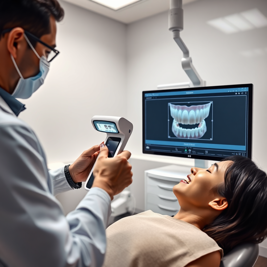 Digital scanning and smile design workflow in a modern cosmetic dentistry office