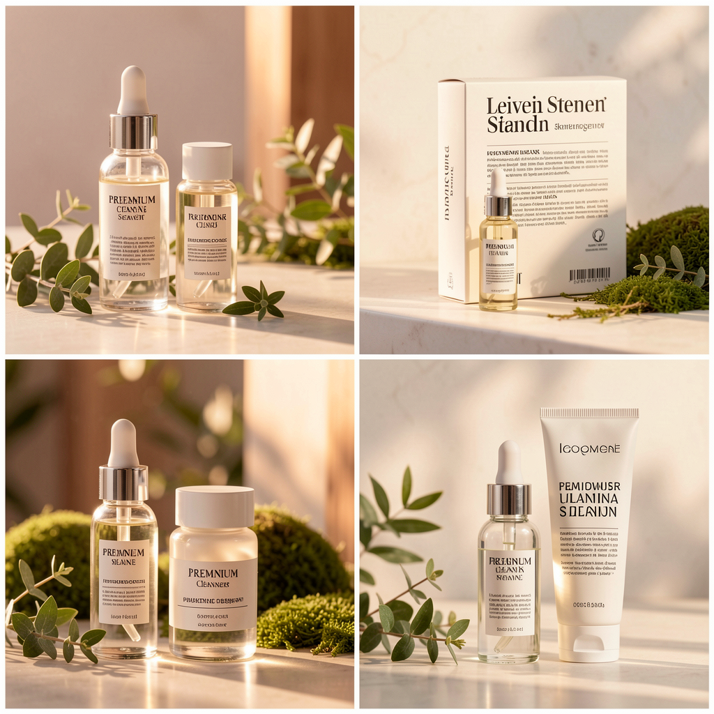 Lifestyle skincare collage