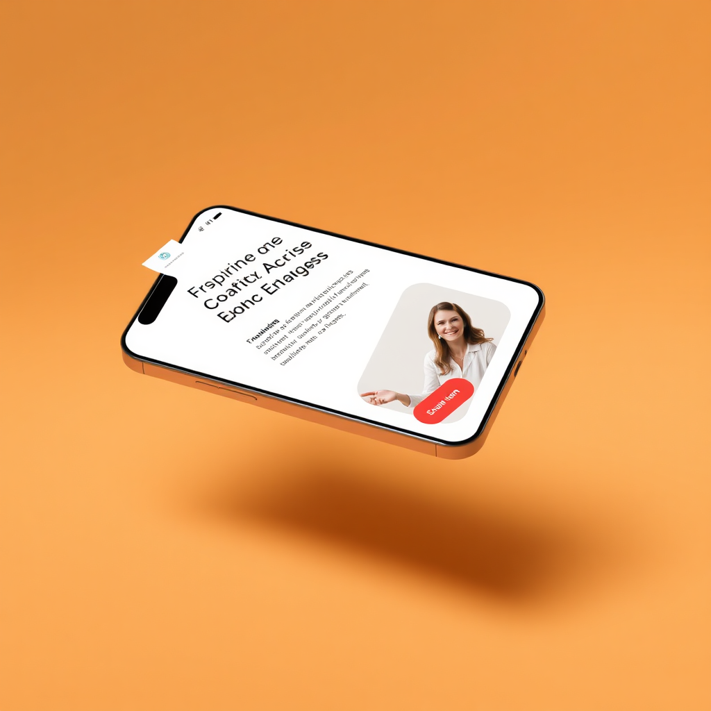 Mobile website mockup